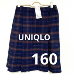 新品‼️ UNIQLO ユニクロ　プリーツチェックスカート　スカート　160