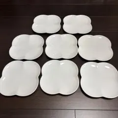 花びら型ホワイト皿 7枚セット