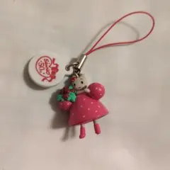 サンリオ原色図鑑　ポチャッコとレア　マロンクリーム ストラップセット ポチャッコ ストラップ＆シールセット（スーパーキュート
