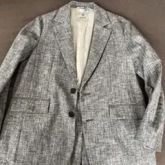 ナノユニバース　メランジマニッシュジャケット　グレー　38