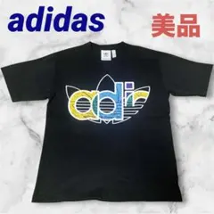 adidas アディダス オリジナルス カラフル 半袖 Tシャツ L ブラック
