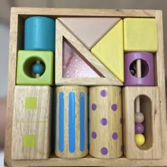 ニチガン 木製 積み木 パステルカラー 木箱付き 知育玩具 - メルカリ