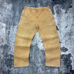 USA製 W38 Carhartt ダブルニー ベージュ 良フェード Y2K - メルカリ