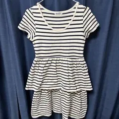 BEAMS BOY ストライプ チュニック 半袖のサムネイル