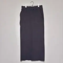 Almaセルフカットリブロングタイトスカート L スミクロ