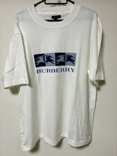 【美品】BURBERRY LONDON ホースマーク プリント Tシャツ L 白のサムネイル