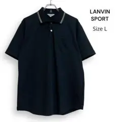 LANVIN SPORT ランバンスポール 速乾生地 半袖 ポロシャツ ブラック