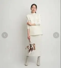 JUSGLITTY ニットツイードベスト×ニットワンピースS ET