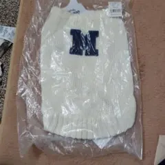 COLLEGE KNIT 犬服 Lサイズ アイボリー