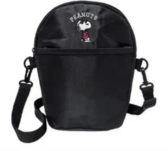 PEANUTS スヌーピー ドリンク ショルダー バッグ 保温 保冷　ブラック