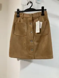 エムズエキサイト　ブラウン スエード風 ミニスカート　M