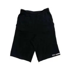 90s 日本製 TETE HOMME スウェット パンツ ショート 黒 白 古着