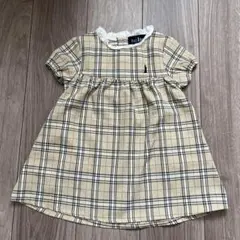 EAST BOY イーストボーイ　チェック柄　ワンピース ベージュ　90 美品