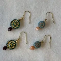 フックピアス 2点セット青[262]