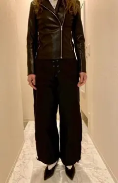 Sov. ブラックフェイクレザージャケットのサムネイル