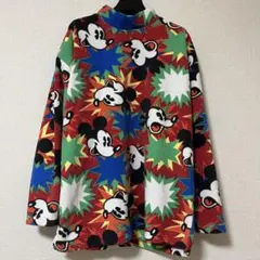 【ヴィンテージ】ディズニー　Disney フリース　ミッキー総柄　L