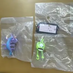 ガチャ モンスターズインク ゆらゆらつながるマスコット マイク　ランドール　ドア