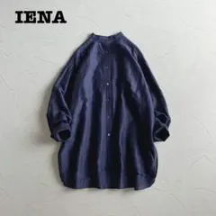 美品✨TICCA ティッカ 麻100% リネンスクエアビックシャツ ネイビー