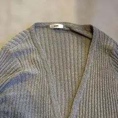 RCWB グレー リブ編み カーディガン