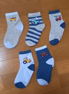 キッズ靴下5足セット トラックデザイン★匿名配送