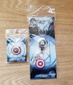 キャプテンアメリカ　ウィンターソルジャー　劇場限定キーホルダー　ピンズ