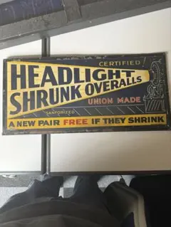 1930's- HEADLIGHT 看板 ホーロー ビンテージ サイン - メルカリ