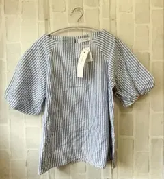 ◎新品　メランクルージュ　バルーン袖ブラウス　ブルー　フリーのサムネイル