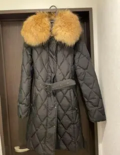 TRUTRUSSARDI グレーキルティングロングコート