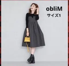 ✨【美品】obliM ✨米沢別注イエロードットキャミワンピース／サイズ1