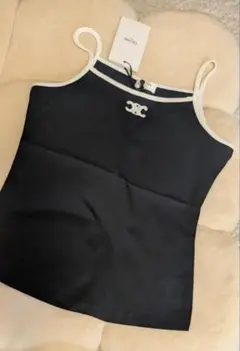 CELINE セリーヌ キャミソール タンクトップ トリオンフ コットン M