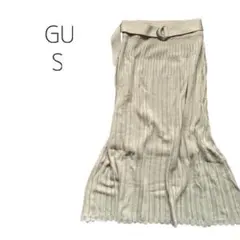 GU レーシーベルテッドニットスカートZ