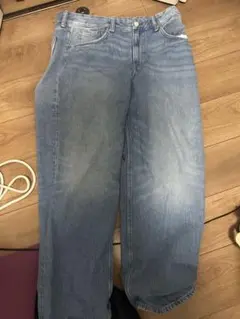 ストレートデニム ライトブルー ウォッシュ加工