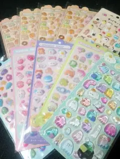 ボンボンドロップシール風１０枚セット☆柄ダブりあり☆３D立体シールまとめ売り
