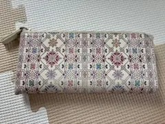 友禅文庫　長財布 L字ファスナー 花柄 総柄