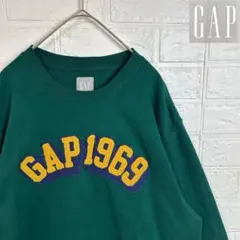 GAP ギャップ 1969 パイルワッペン 裏起毛 スウェット トレーナー 古着
