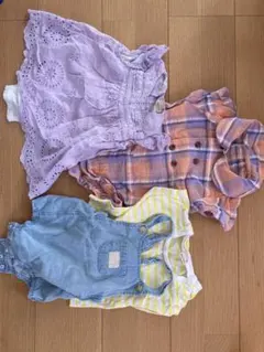 ベビー服セット（ドレス・オーバーオール・シャツ）