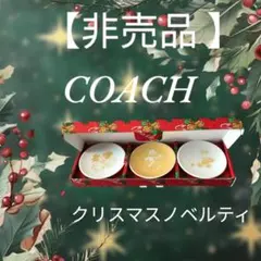 【非売品 】COACHクリスマスノベルティ　陶器皿 3枚セット