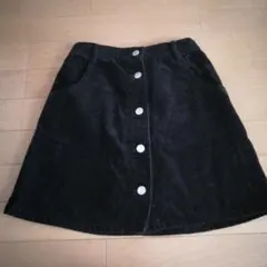 BROWNY 黒 コーデュロイ ミニスカート ボタン付き WEGO