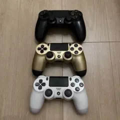 ジャンク dualshock 4 コントローラー 3点 ブラックゴールドホワイト