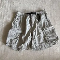 GU ナイロンカーゴショートパンツ ライトグレー Lのサムネイル