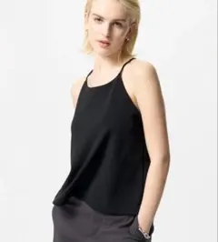 新品　ユニクロ　クレープジャージーブラキャミソール　ブラトップ　黒　S