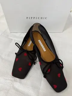 PIPPICHIC ハート柄フラットシューズ