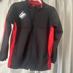 【150】No① canterbury ジップアップジャケット 黒/赤