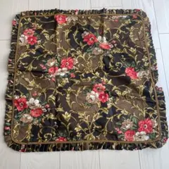 手刺繍　未使用ニードルポイント/プチポアン/プチポワンフラワー　クッションカバー 手刺繍 未使用ニードルポイント/プチポアン/プチポワンフラワー
