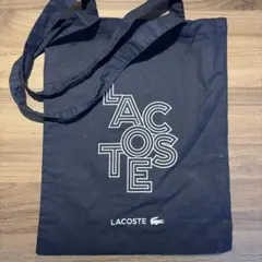 新品未使用　LACOSTE ラコステ　ロゴプリント トートバッグ ネイビーのサムネイル