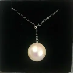 シルバー　1粒 貝パールネックレス ペンダント