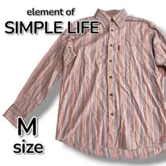 【中古品】SIMPLE LIFE シンプルライフ ストライプ シャツ 長袖【M】のサムネイル