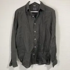 極美品　トゥモローランド　麻　リネン100%長袖シャツ　カーキ　オリーブ　Sのサムネイル