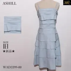 アシール ワンピース ミニ丈 キャミ フリル切替 ストラップ ビジュー装飾 上品のサムネイル