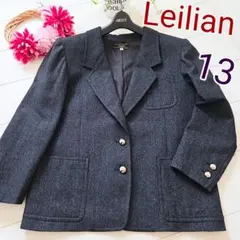 Leilian レリアン ダークグレー サイズ13 大きいサイズ 金ボタン